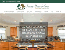 Tablet Screenshot of factorydirecthomes.com